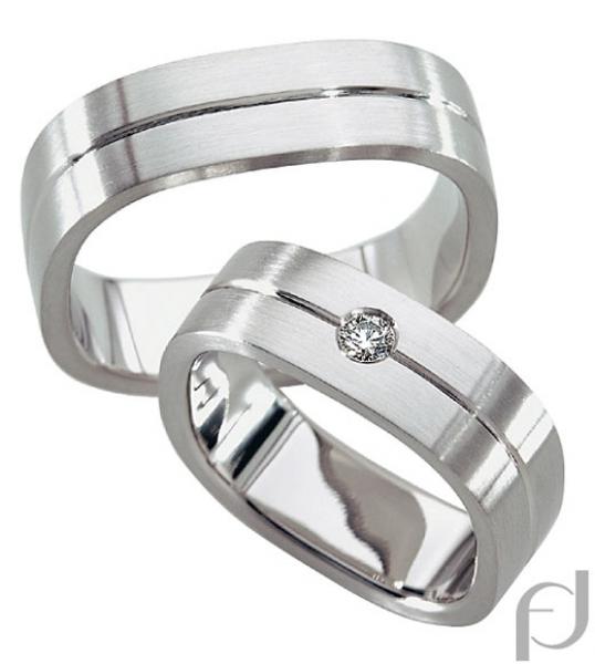 Trauringe Platin von Furrer Jacot 71-80970 + 71-24970